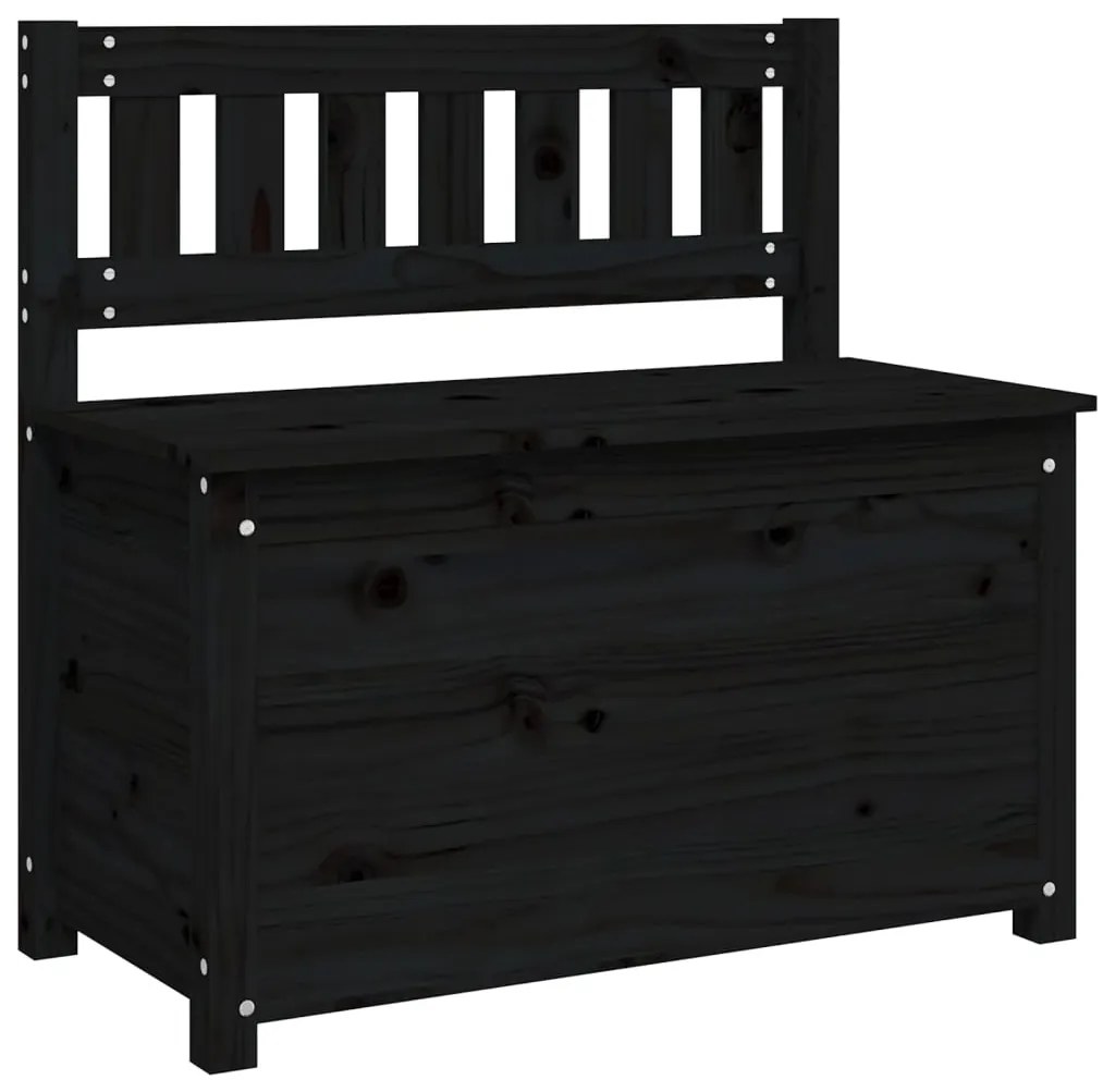 Banco 80x41x77 cm madeira de pinho maciça preto