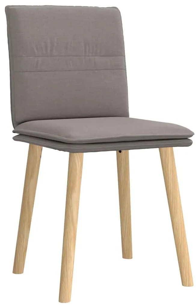 Cadeiras de jantar 2 pcs tecido cinzento-acastanhado