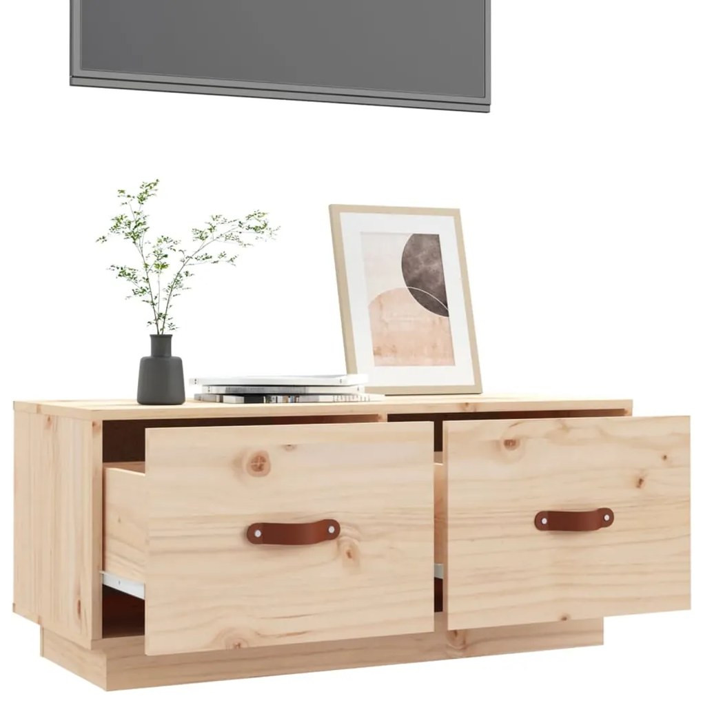 Móvel de TV 80x34x35 cm madeira de pinho maciça