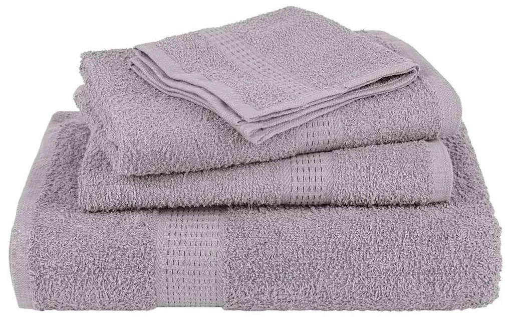 8pcs Conjunto toalhas banho 360 gsm 100% algodão cinza