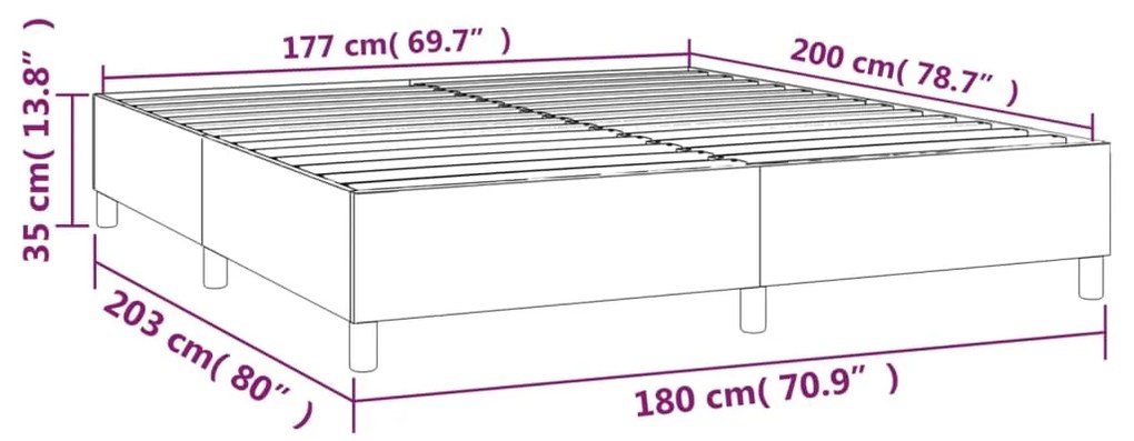 Estrutura de cama 180x200 cm couro artificial cor creme