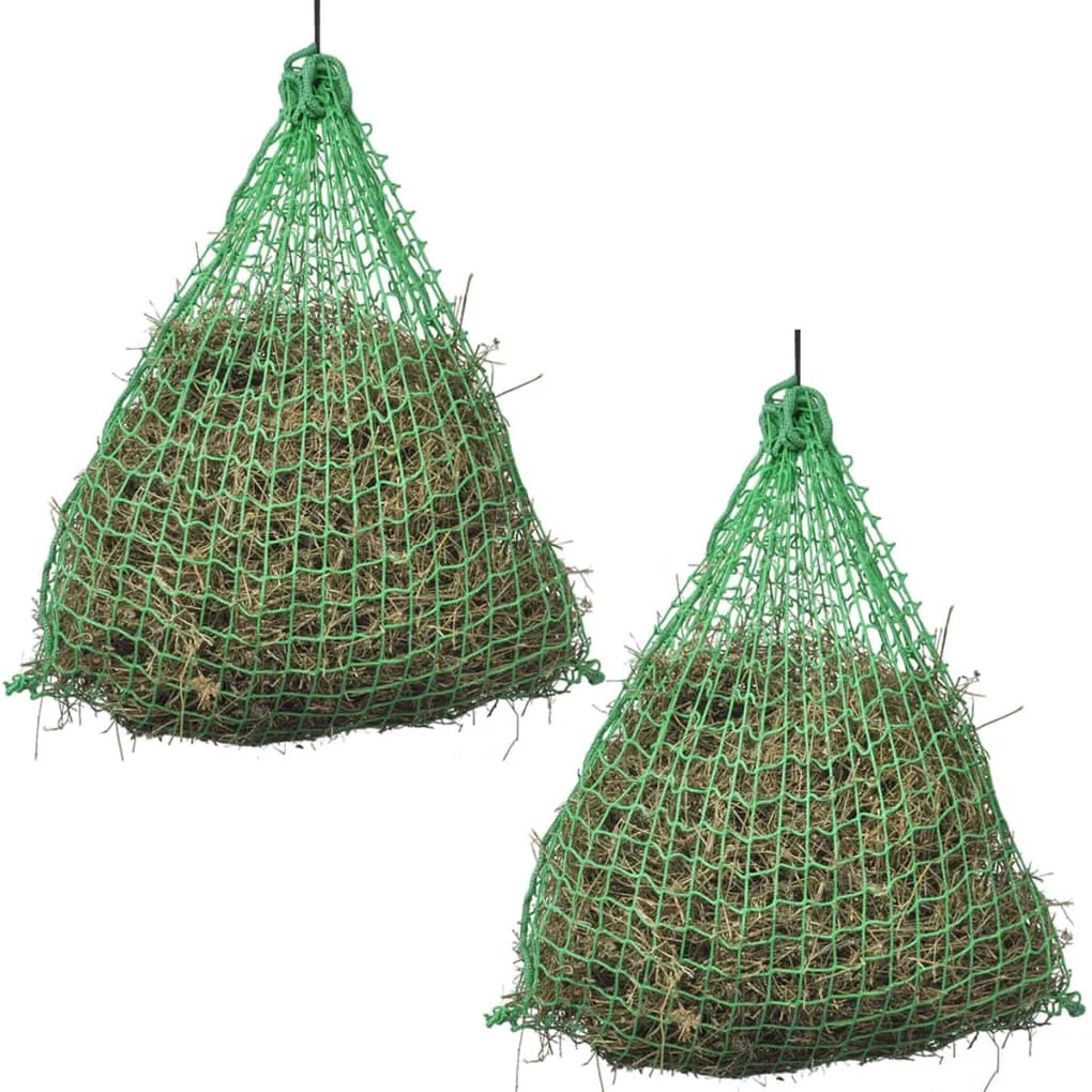 vidaXL Redes para feno arredondadas PP 2 pcs 1x1 m