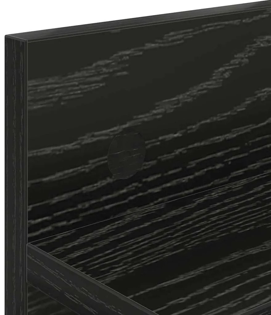 Cabideiro de Parede Carvalho preto 40 x 10.5 x 18 cm