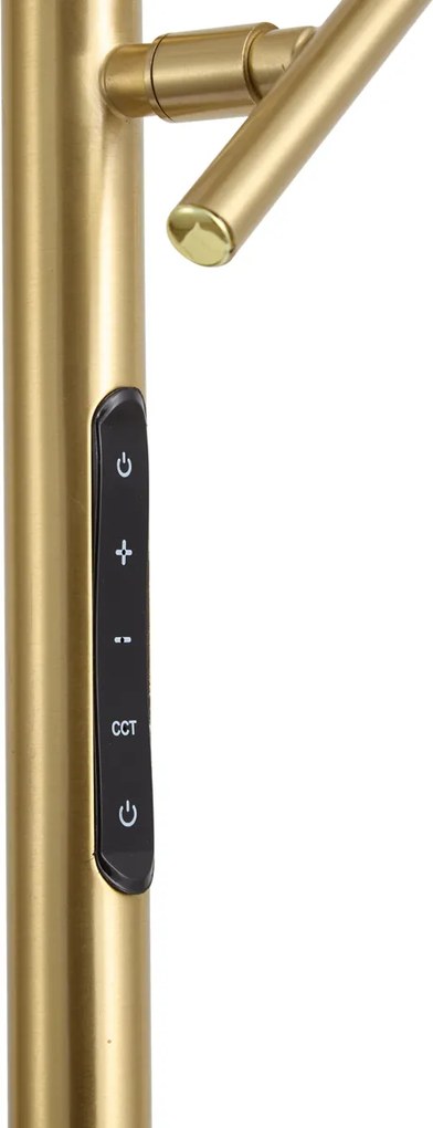 Candeeiro de Pé Moderno Latão incl. LED Regulável - Divana