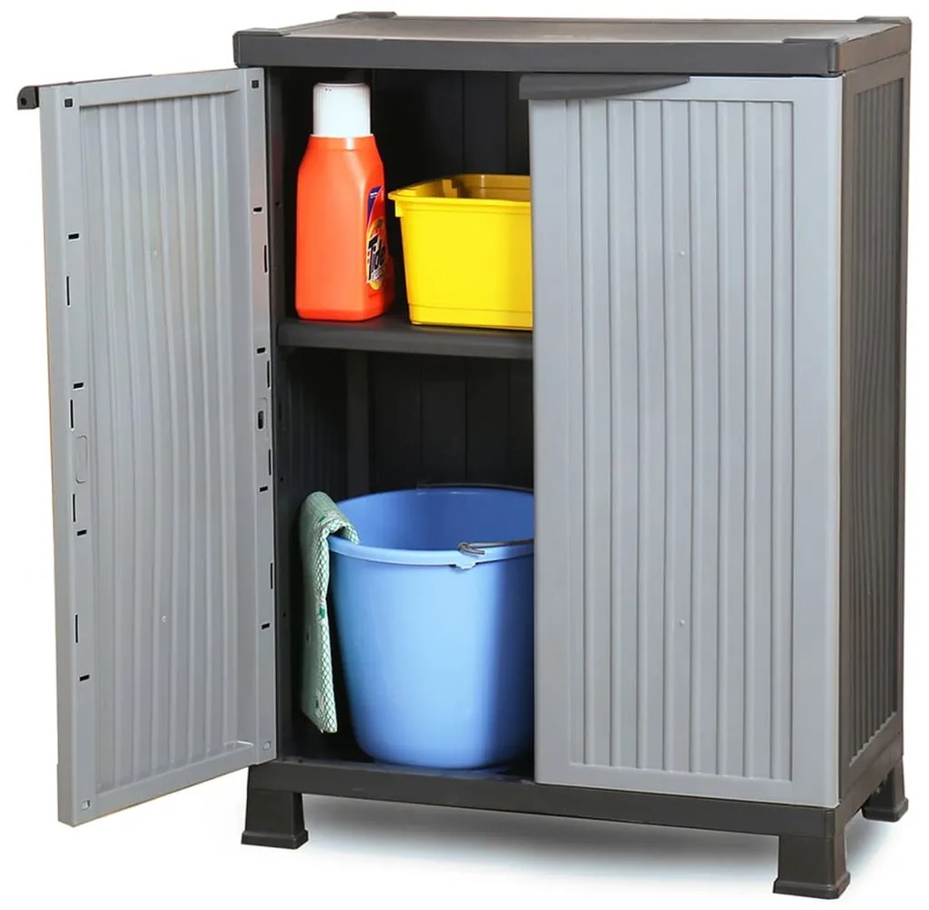 vidaXL Armário de plástico 68x39x92 cm
