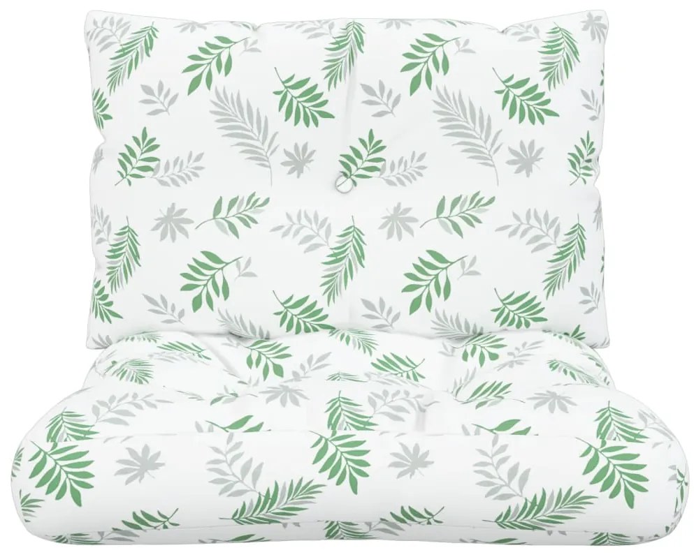 Almofadões p/ móveis paletes 2 pcs tecido oxford padrão folhas