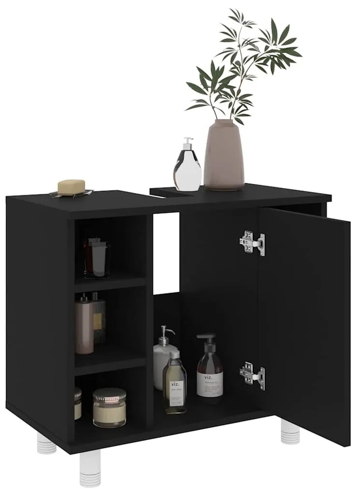 Móvel de Lavatório Luce de 60cm - Preto - Design Moderno