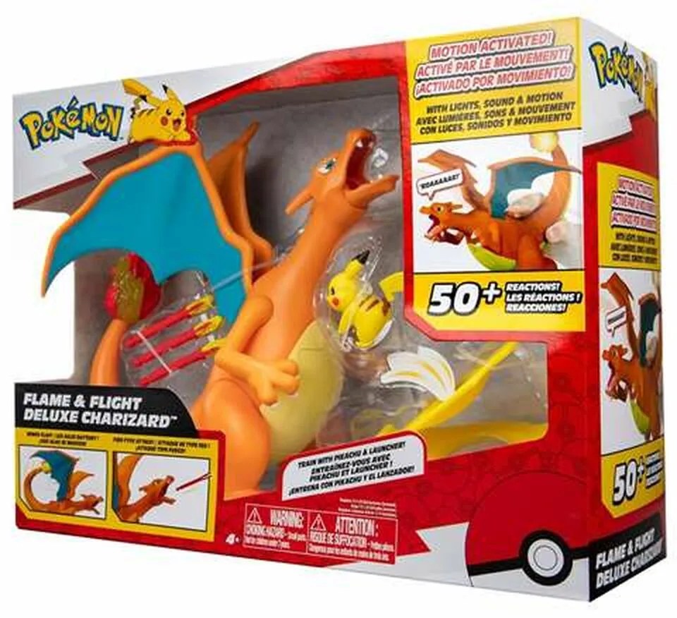 Playset Pokémon Deluxe Charizard vs Pikachu 5 Peças