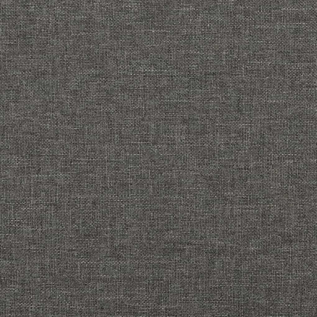Estrutura de cama tecido cinzento-escuro 200x200 cm