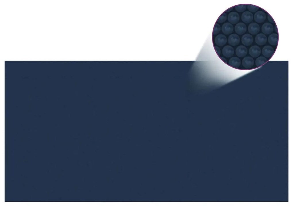 Película p/ piscina PE solar flutuante 732x366 cm preto e azul