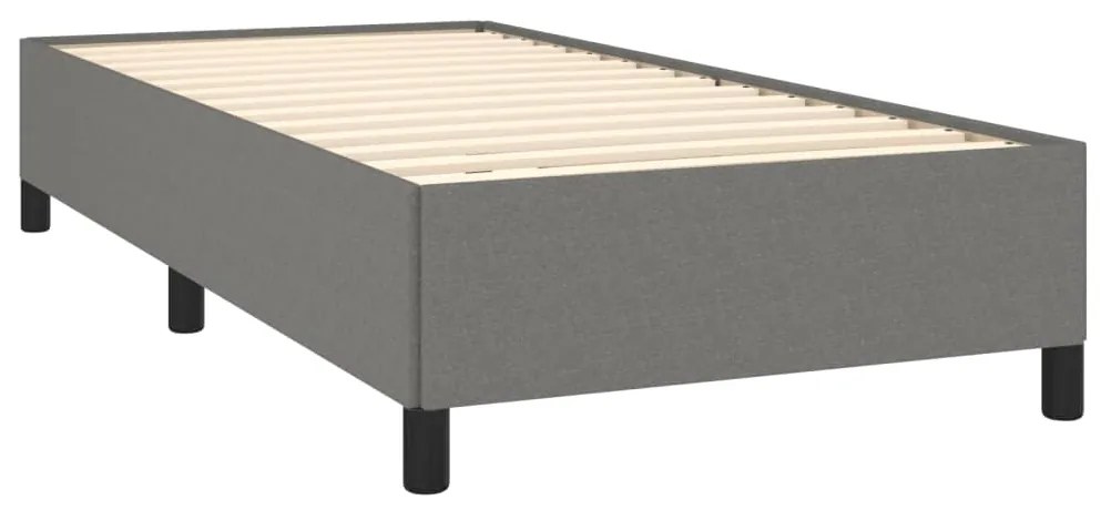 Estrutura de cama 90x200 cm tecido cinzento-escuro