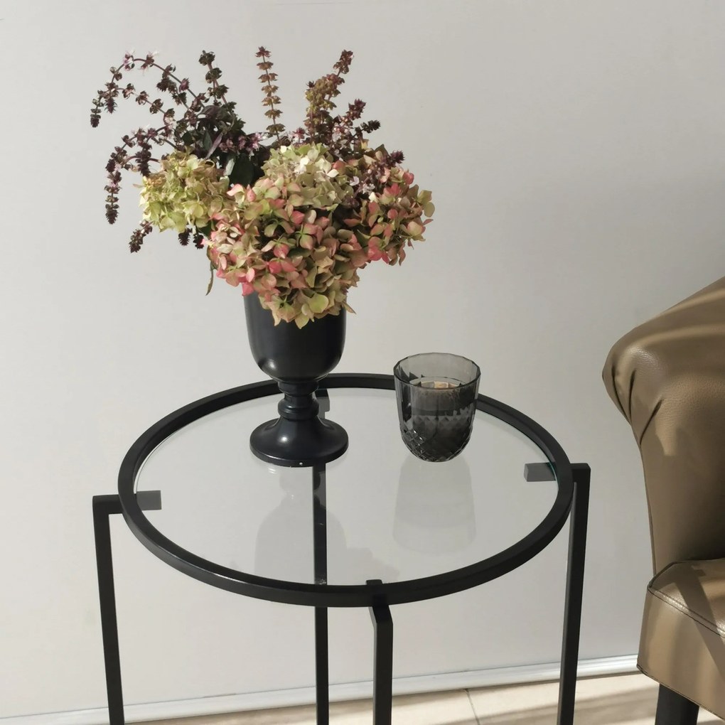 Mesa Lateral S412 – Preto – 50cm x 60cm x 50cm | 50cm x 50cm x 50cm