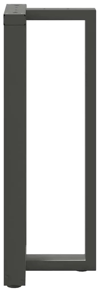 Pés para mesa de bar em forma de T, 2 peças, antracite, 50x35x(100-101