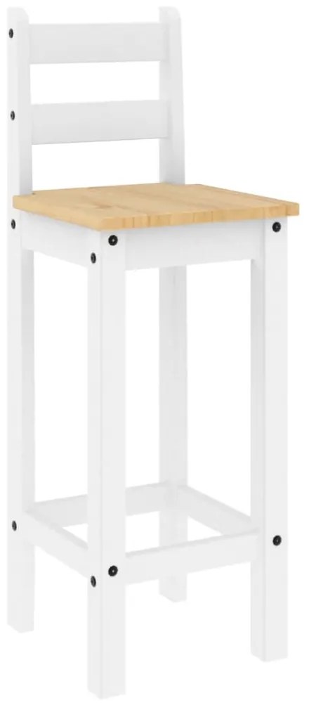 5 pcs conjunto de bar pinho maciço branco