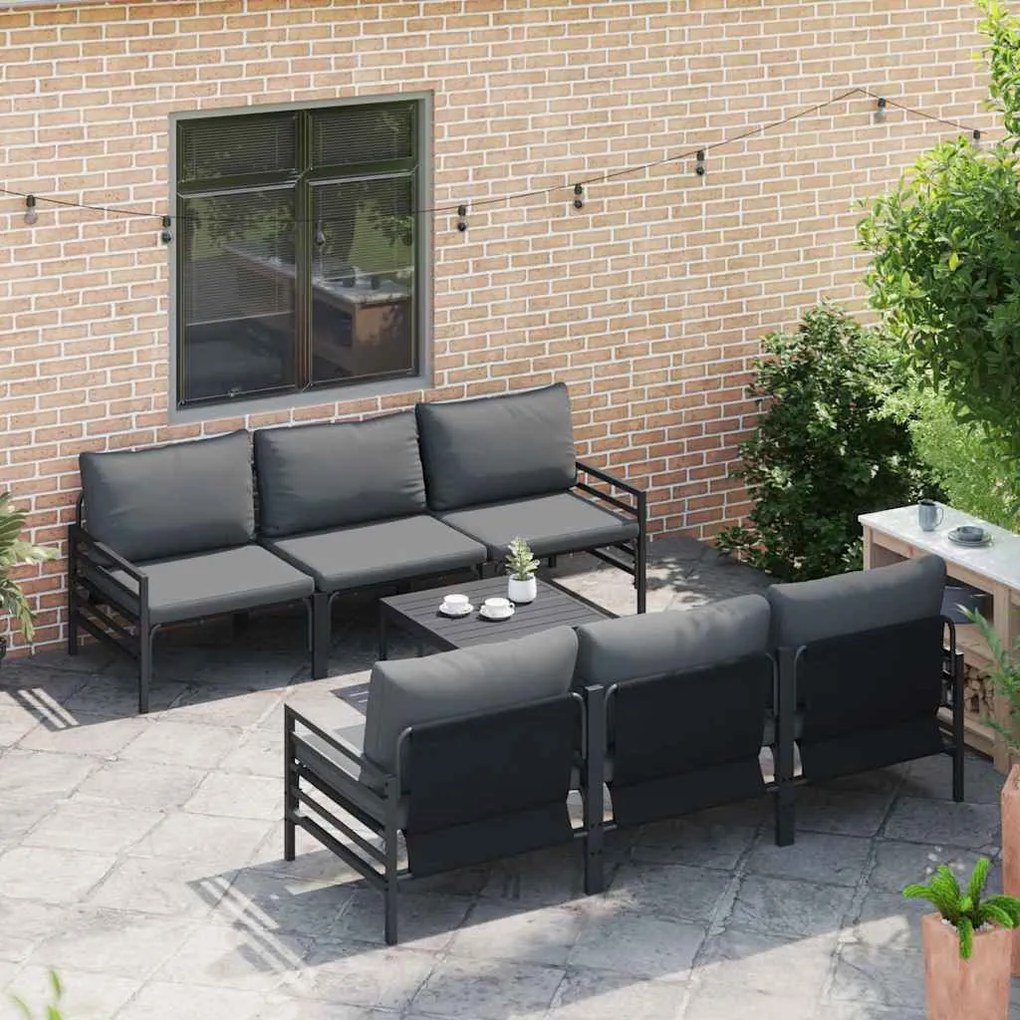 Conjunto de Sofá de Jardim 7 pcs Antracite 70 x 70.5 x 31.5 cm