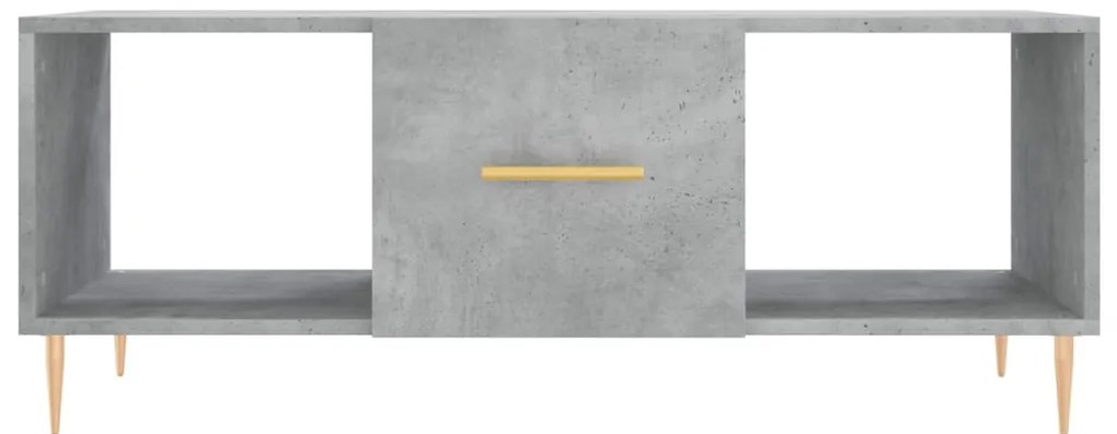 Mesa de centro 102x50x40 cm madeira processada cinza cimento