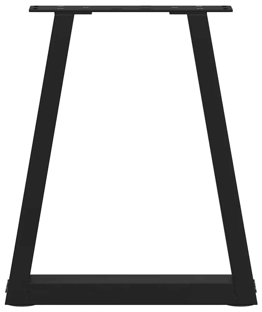 Pés para mesa de centro em V 2 peças preto 28x(42-43,3) cm aço