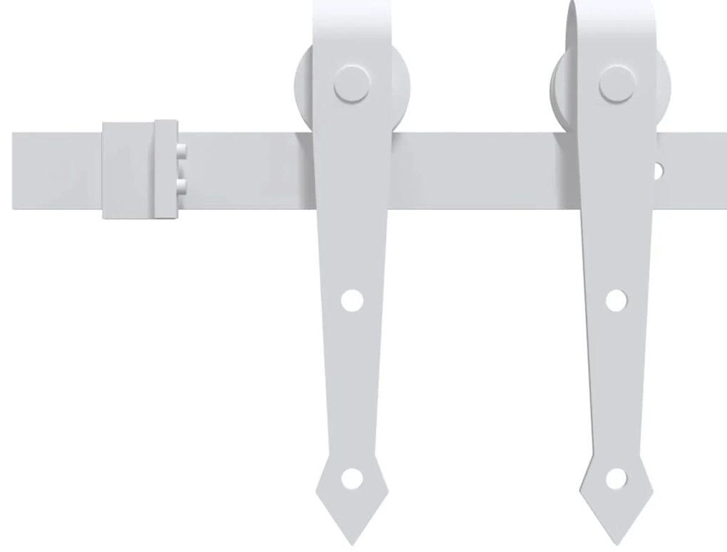 Porta Deslizante vidaXL com Conjunto de Ferragens 93x211 cm Madeira Só