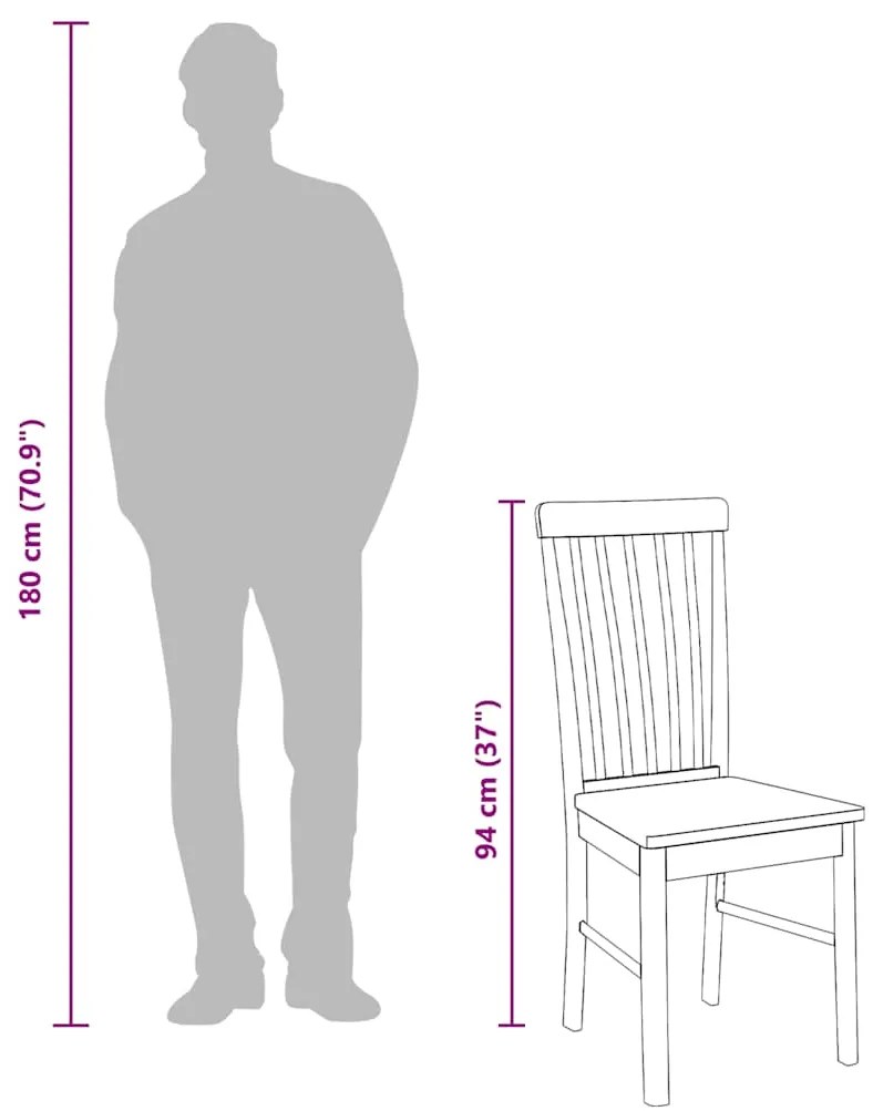 Cadeiras de jantar 2 pcs madeira de seringueira maciça branco