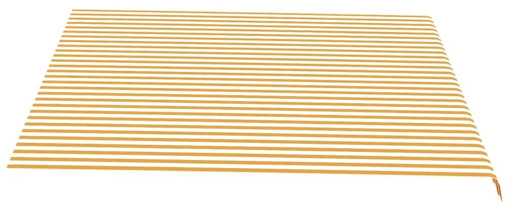 Tecido de substituição para toldo 4x3,5 m amarelo e branco