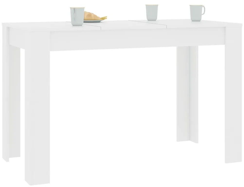 Mesa de jantar 120x60x76 cm derivados de madeira branco