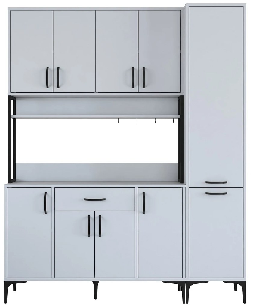 Armário Multiusos JE134 – Branco – 160x198,6x40 cm