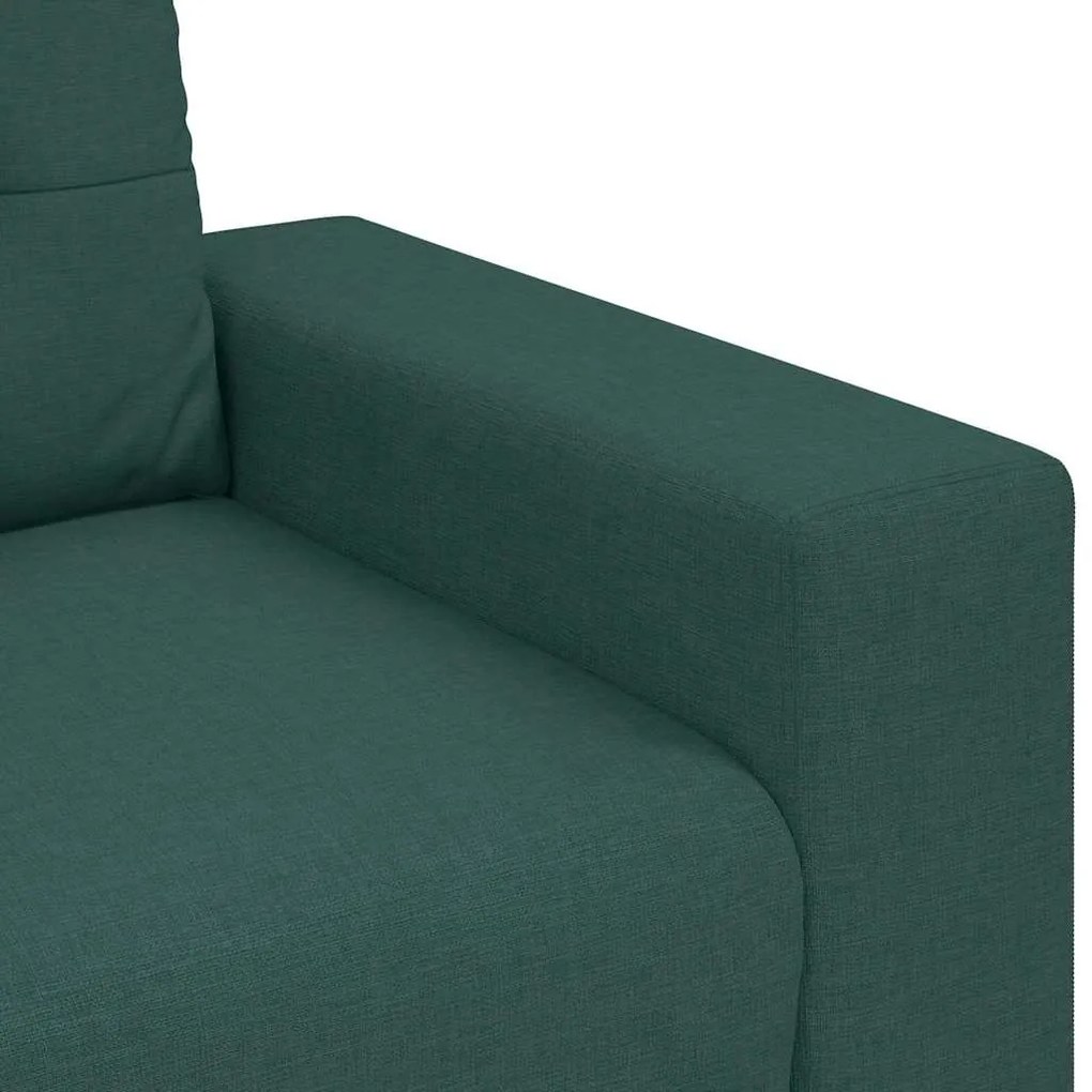 Sofá de 3 lugares vidaXL Verde Escuro 180 cm em Tecido