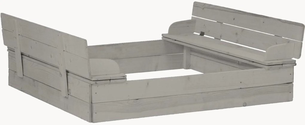 Caixa de areia para exterior com banco dobrável Emmi