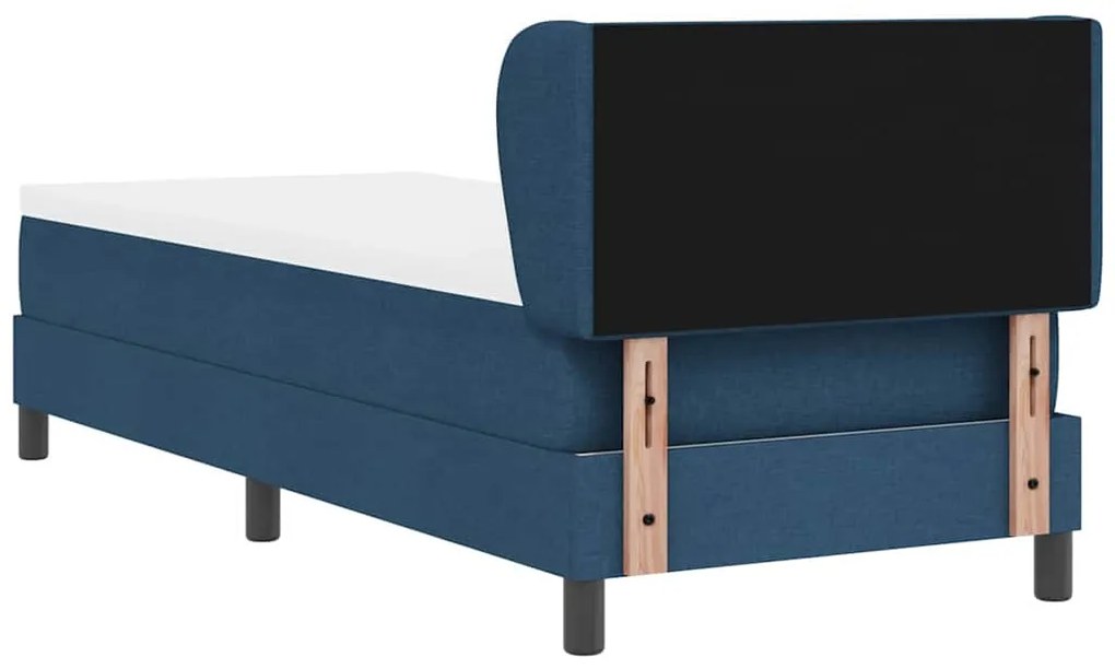 Camas Box Spring vidaXL com Colchão Azul 80x200 cm Tecido