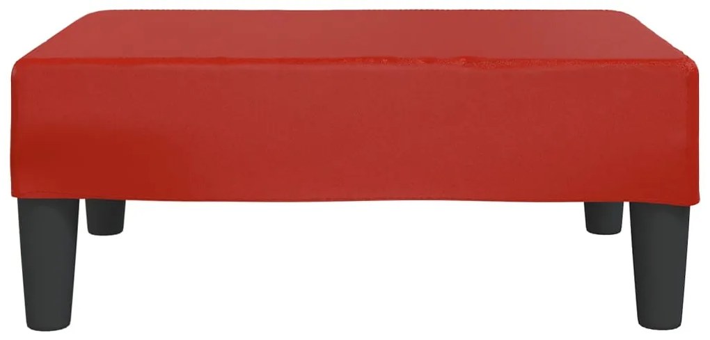 Apoio de pés 78x56x32 couro artificial vermelho tinto