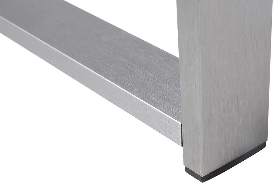 Mesa de centro em alumínio cinzento claro 90 x 50 cm SALERNO Beliani