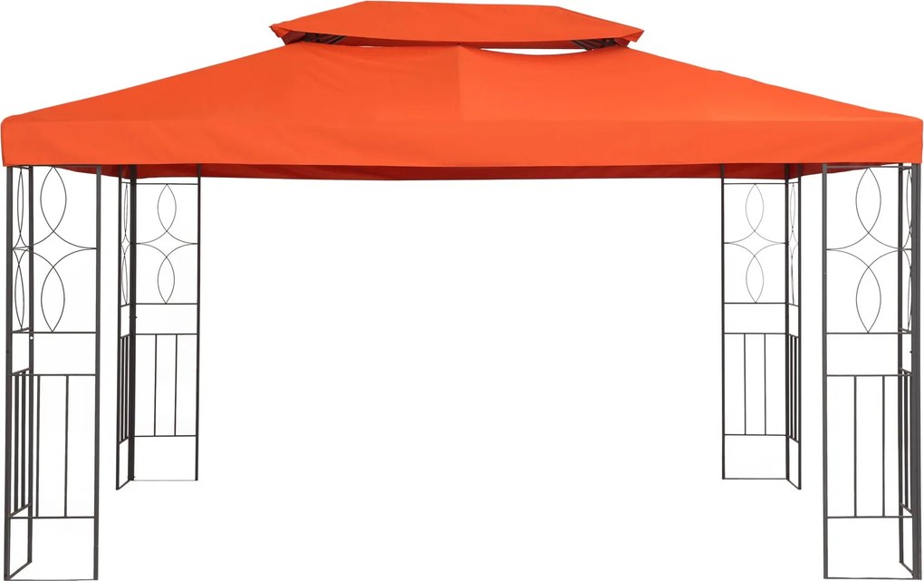 Toldo de Substituição 4x3m para Pérgola de Jardim 2 Níveis Respirável