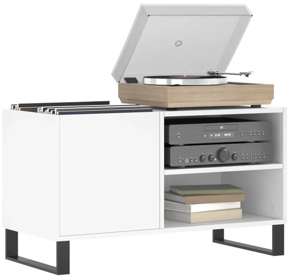 Armário para discos 85x38x48 cm derivados de madeira branco