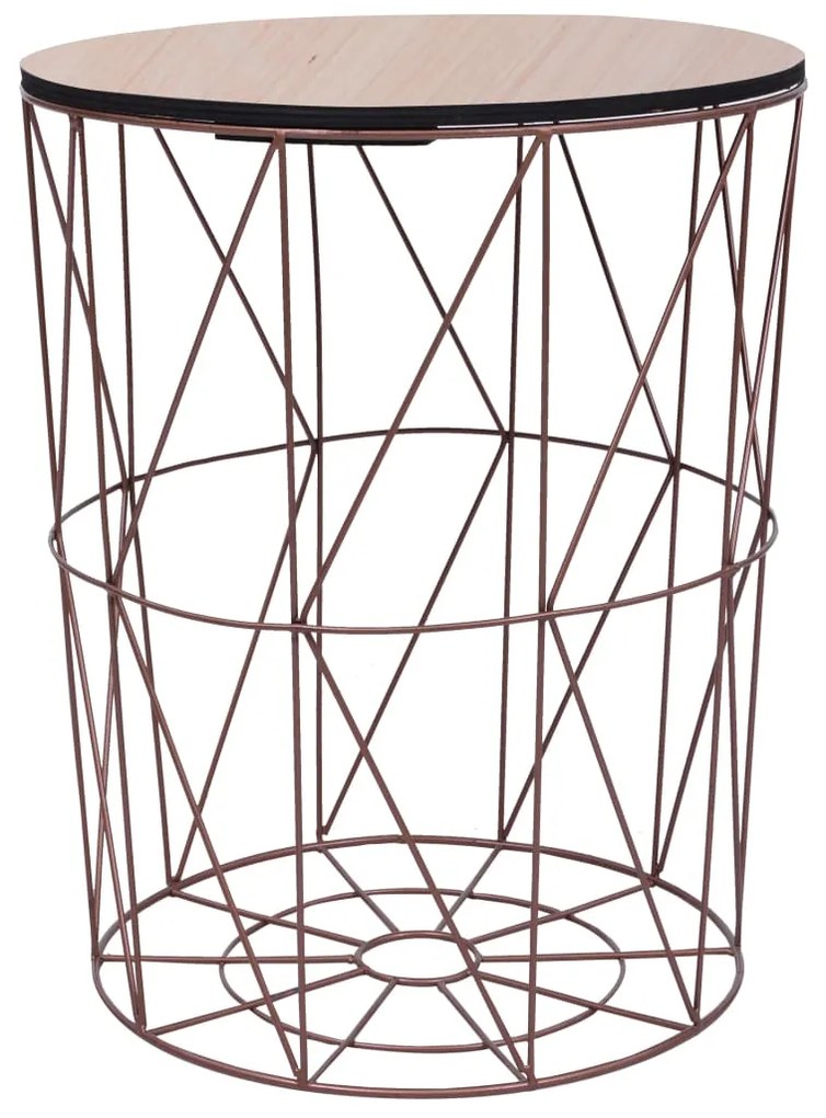 Mesa de centro Ø 47 cm cor cobre
