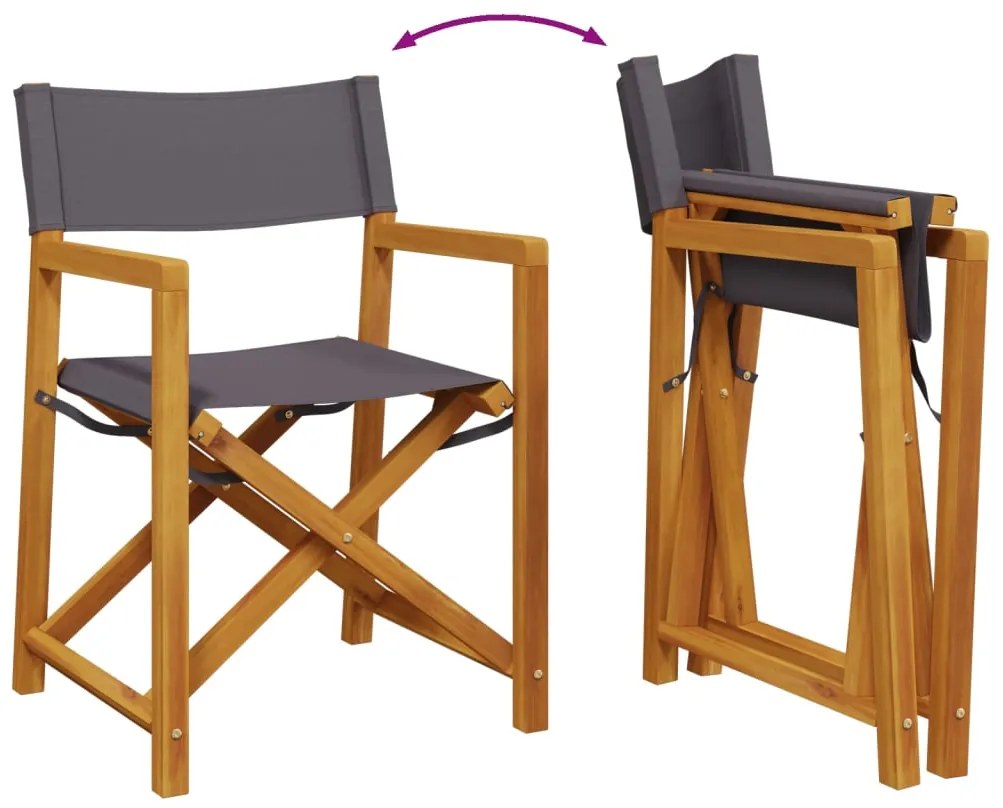 4 pcs cadeiras de jardim dobráveis tecido cinzento-escuro