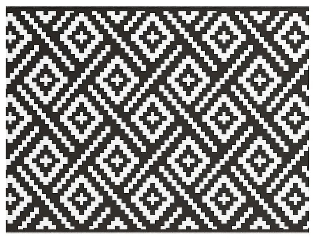 Tapete para Exterior ARAKIL Preto e Branco Poliester 300 x 400 cm