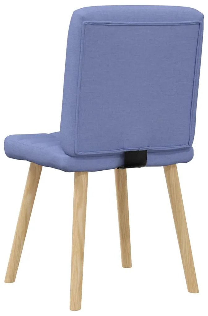 Cadeiras de jantar 2 pcs Jeans Tecido Azul