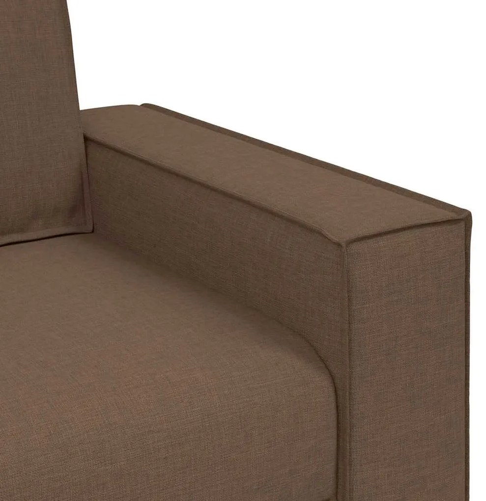 Sofá de 2 lugares marrom 140 cm tecido
