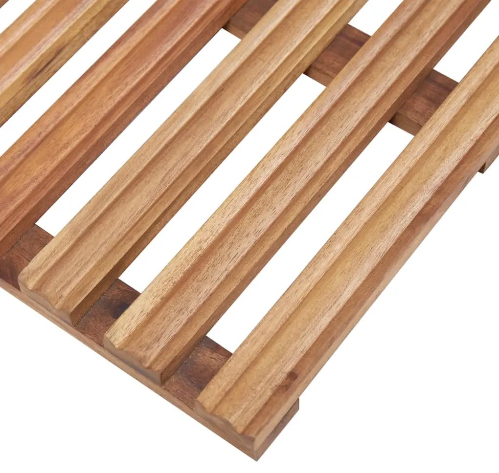 Estrado p/ casa de banho 2 pcs madeira de acácia maciça 56x37cm