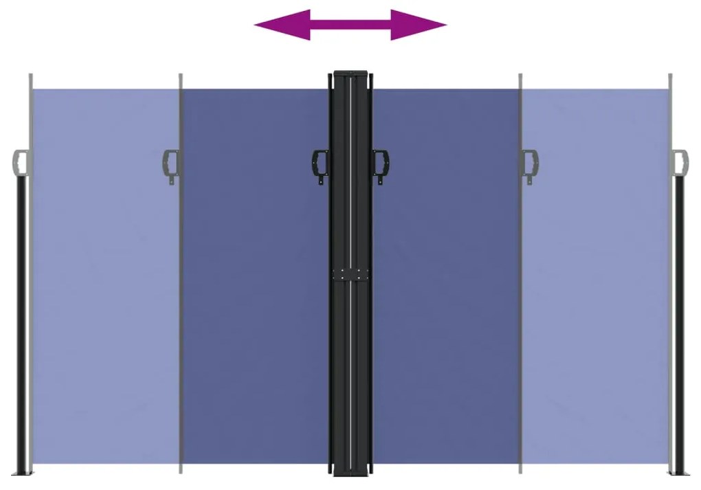 Toldo lateral retrátil 200x1200 cm azul