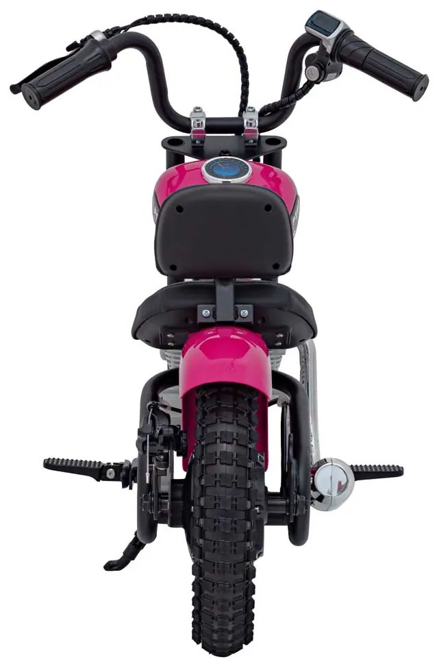 Mota elétrica para crianças Speed 250W Pneus borracha, banco couro, Luzes led, som Rosa