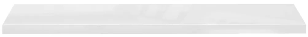 Prateleiras de parede suspensas 4 pcs 120x23,5x3,8cm MDF branco