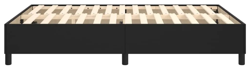 Estrutura de cama 140x200 cm couro artificial preto