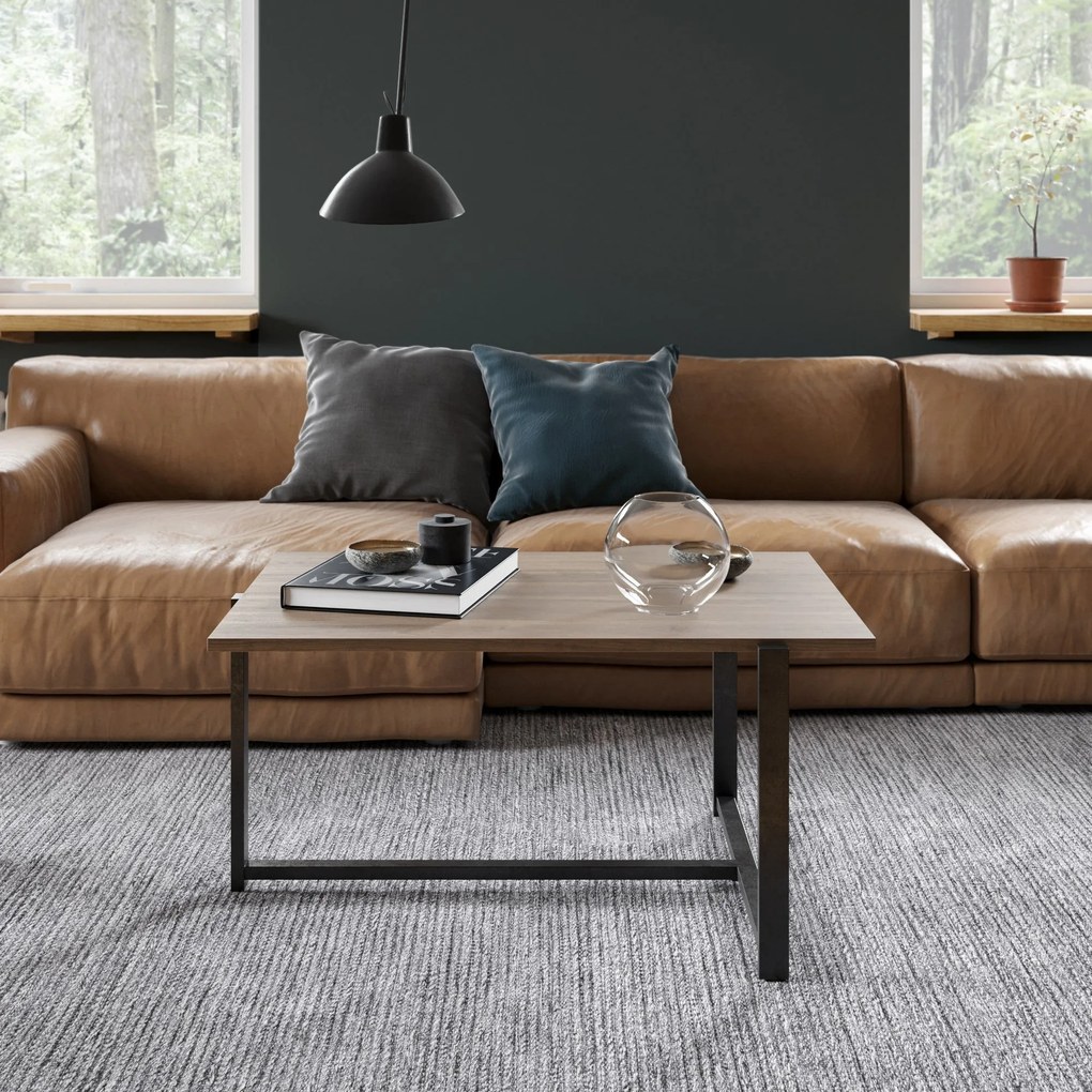 Mesa de Centro Merideths – Nogueira e Preto – 92x45x64 cm