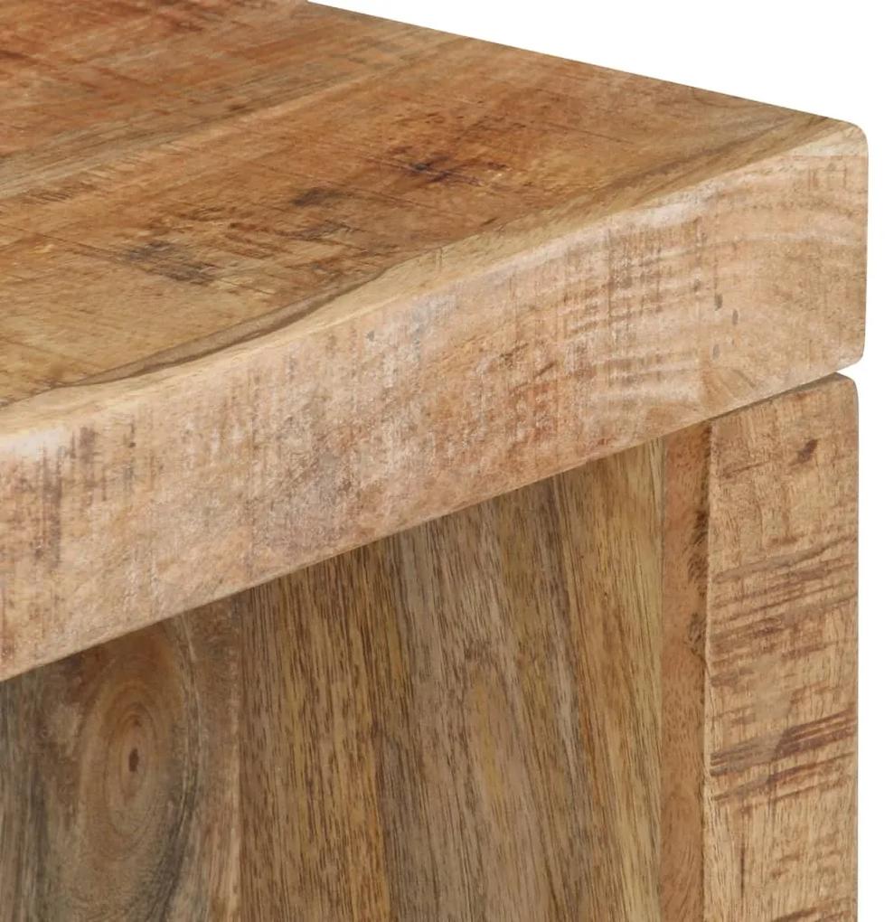 2 pcs conjunto de mesas de centro madeira de mangueira maciça