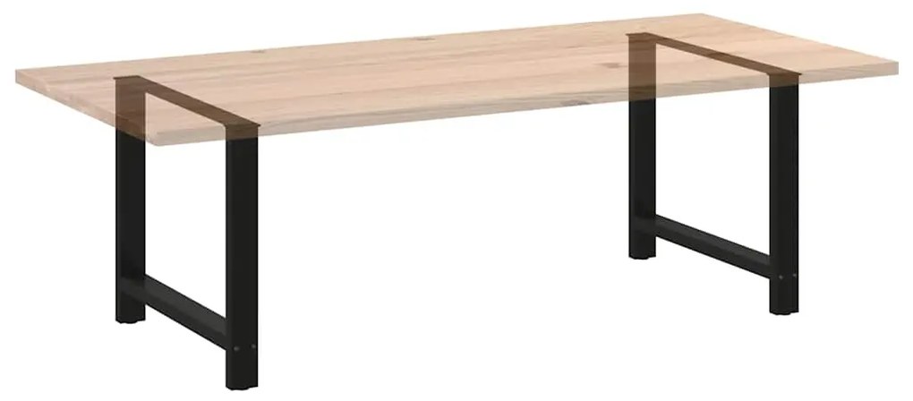 Pés para mesa de jantar , pretos, 2 peças, 100x (72-73) cm, aço