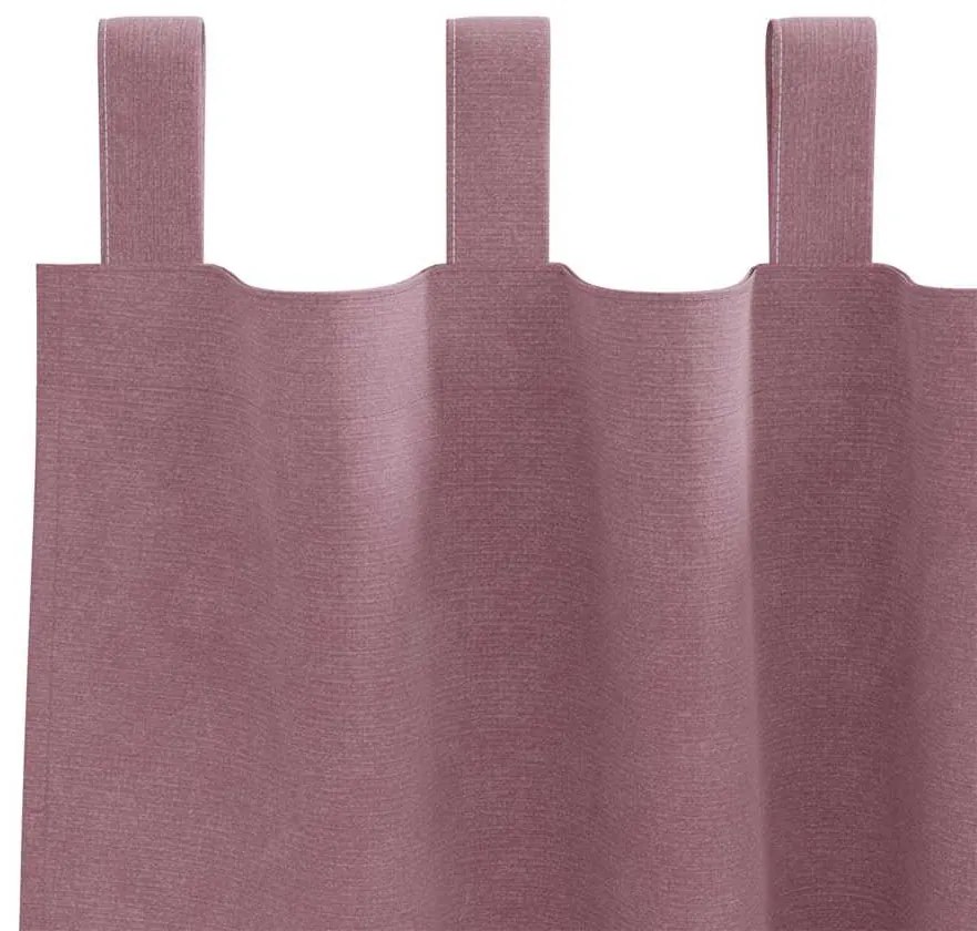 Cortinas Blackout vidaXL com Laços de Pendurar 2 pcs Veludo Rosa Escur