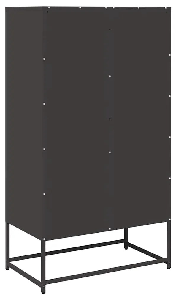 Aparador alto 68x39x123 cm aço preto