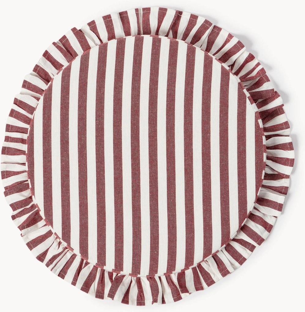 Almofadas de assento às riscas Ivette, conjunto de 2