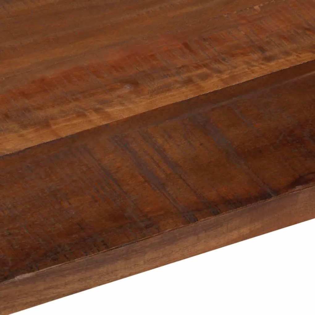 Tampo de mesa retangular 140x50x2,5cm madeira recuperada maciça